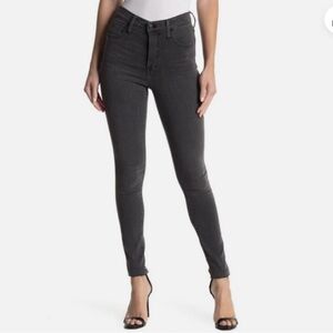 Madewell 10” High-Rise Skinny Jeans in Gray/Black